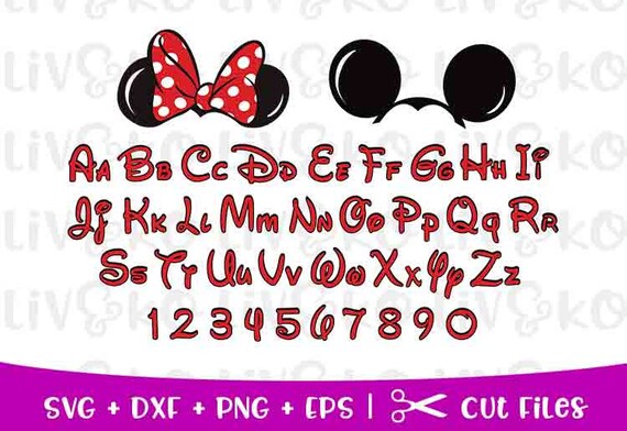 Download Disney Family Bundle Svg Disney Font File Disney Font Dxf Etsy