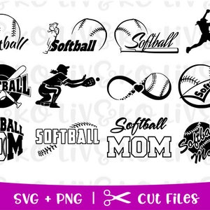Softball bundle svg, Softball svg, Softball cut file, Softball, Softball bundle cut file, Instant download, Cricut file, Silhouette file