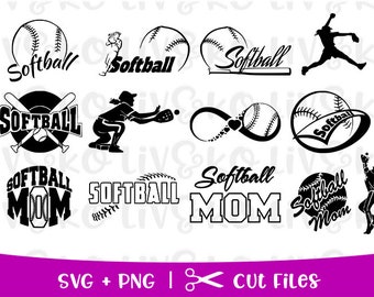 Softball Bundle, Softball svg, Softball Schnittdatei, Softball, Softball Bundle Schnittdatei, Sofortiger Download, Cricut Datei, Silhouette Datei