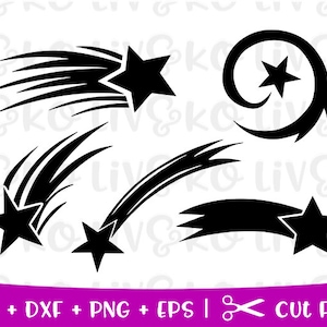 シューティング スター svg、シューティング スター カット ファイル、シューティング スター インスタント ダウンロード、Svg ファイル、Cricut シューティング スター ファイル、シルエット ファイル