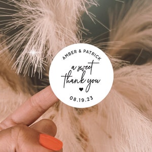 A Sweet Thank You Favour Labels + Bags | Wedding Favours | Cookie Label | His and Her Favorite | Wedding Favor Bags | Wedding Favour Labels
