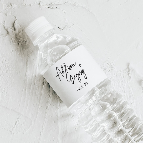 NEW! Wedding Water Bottle Labels | Personalized Waterproof Label | Wedding Welcome Bags | Wedding Bottle Labels | Wedding Water Sticker