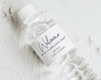 Wedding Welcome Water Bottle Labels | Personalized Waterproof Label | Wedding Welcome Bags | Wedding Bottle Labels | Wedding Water Sticker