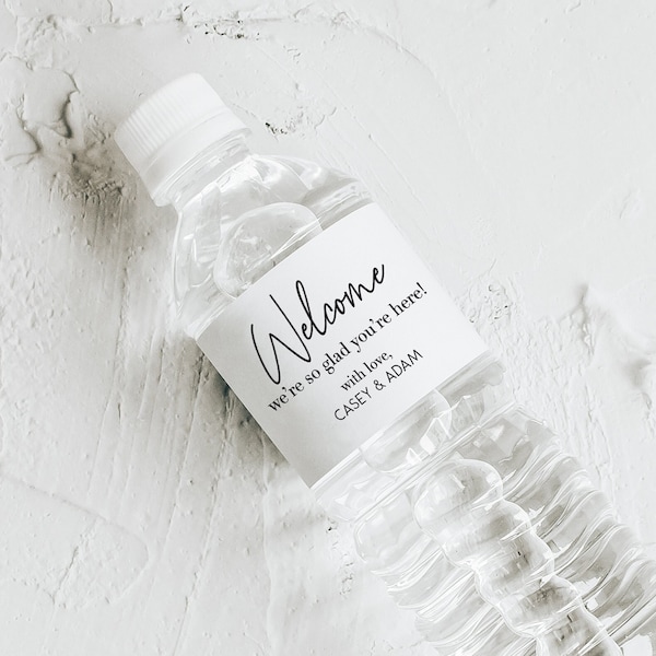 Wedding Welcome Water Bottle Labels | Personalized Waterproof Label | Wedding Welcome Bags | Wedding Bottle Labels | Wedding Water Sticker