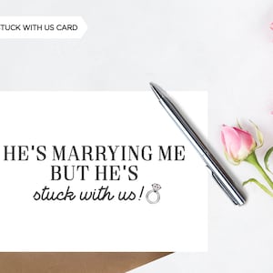 NOVO! Ele vai se casar comigo, mas ele está preso conosco Cartão de madrinha | Proposta de madrinha | Madrinha de casamento | Festa de casamento | Pacote múltiplo disponível