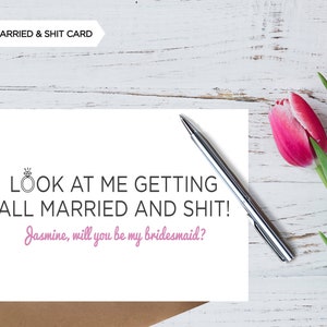 NOVO! Olha eu me casando e tudo Cartão de madrinha | Proposta de madrinha | Festa de casamento | Cartão de madrinha | Pacote múltiplo disponível