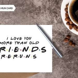 NOUVEAU ! Saint-Valentin AMIS | Émission de télévision d'amis | Je t'aime plus que de vieux amis | Carte de mariage | Amis | Emballage multiple disponible