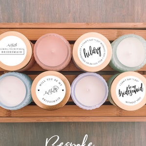 NEW Bridesmaid Proposal Candle Will You Be My Bridesmaid Gift Bridesmaid Candle Bridal Party Spa Maid of Honor 4 Options 3 oz image 1