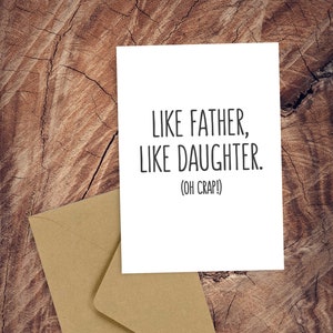 NEU Lustige Vatertags Karte | Wie der Vater so die Tochter | Lustiges Papa Geschenk | Vatertags Geschenk | Papa Geburtstag | Karte Papa | Multipack verfügbar