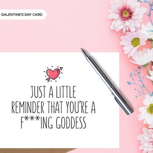 NIEUW! Verdomde Godin Galentine's Day Card | Valentijnsdag | Vriendschap | Cadeau voor haar | Beste vriend | Soul Sister | Multiverpakking beschikbaar