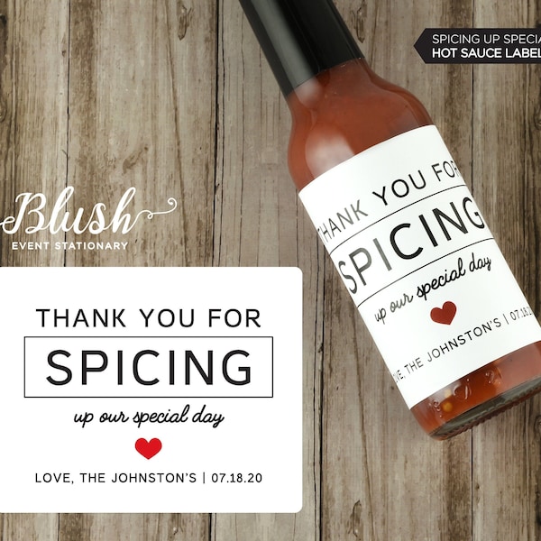 Hot Sauce Wedding Favors Etsy