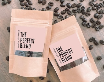 NIEUW! The Perfect Blend Coffee Bedankzakje | Gunst voor vrijgezellenfeest | Koffiebedankzakje | Gepersonaliseerde huwelijksbedankje | Theegunst
