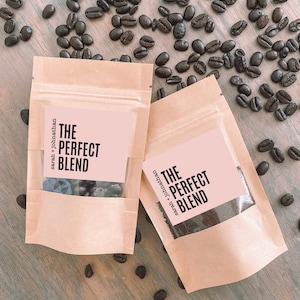 NEW! The Perfect Blend Coffee Wedding Favour Bag | Bridal Shower Favour | Coffee Favour Pouch | Personalized Wedding Favour | Tea Favour