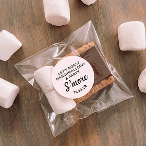 NEW! Party S’more Favour Sticker | S'mores Favours | S'mores Stickers | S'more Love Labels | Wedding Favours | Favor Label | Bridal Shower