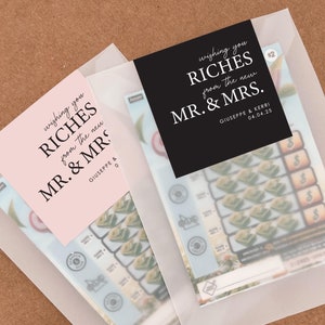 NOWOŚĆ! Wishing You Riches Lotto Ticket Favours | Lotto Favor Bags | Upominki ślubne | Zdrapki ślubne | Los na loterię | Upominki na loterię