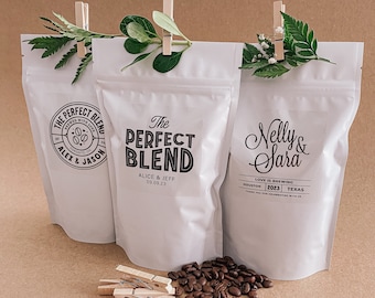 NEW! The Perfect Blend Coffee Wedding Favour Bag | Bridal Shower Favour | Coffee Favour Pouch | Personalized Wedding Favour | Wedding Favor