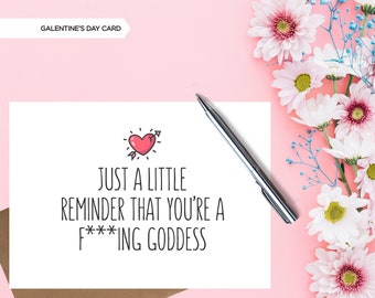 NEW! Fucking Goddess Galentine's Day Card | Valentine's Day | Friendship | Gift For Her | Best Friend | Soul Sister | Multipack Available
