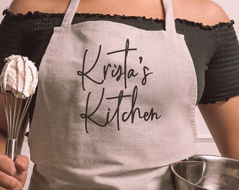 NEW! Personalized Apron | Custom Name Apron | Kitchen Apron | Chef | Fall Apron | Cooking Gift | Baking Gift | Housewarming Gift | Unisex