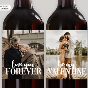 NEUES kundenspezifisches Foto-Weinetikett | Valentinstag Wein Etikett | Jubiläum Weinetikett | Wein Etikett | Weinetikett mit Foto | Hochzeitsfotosticker