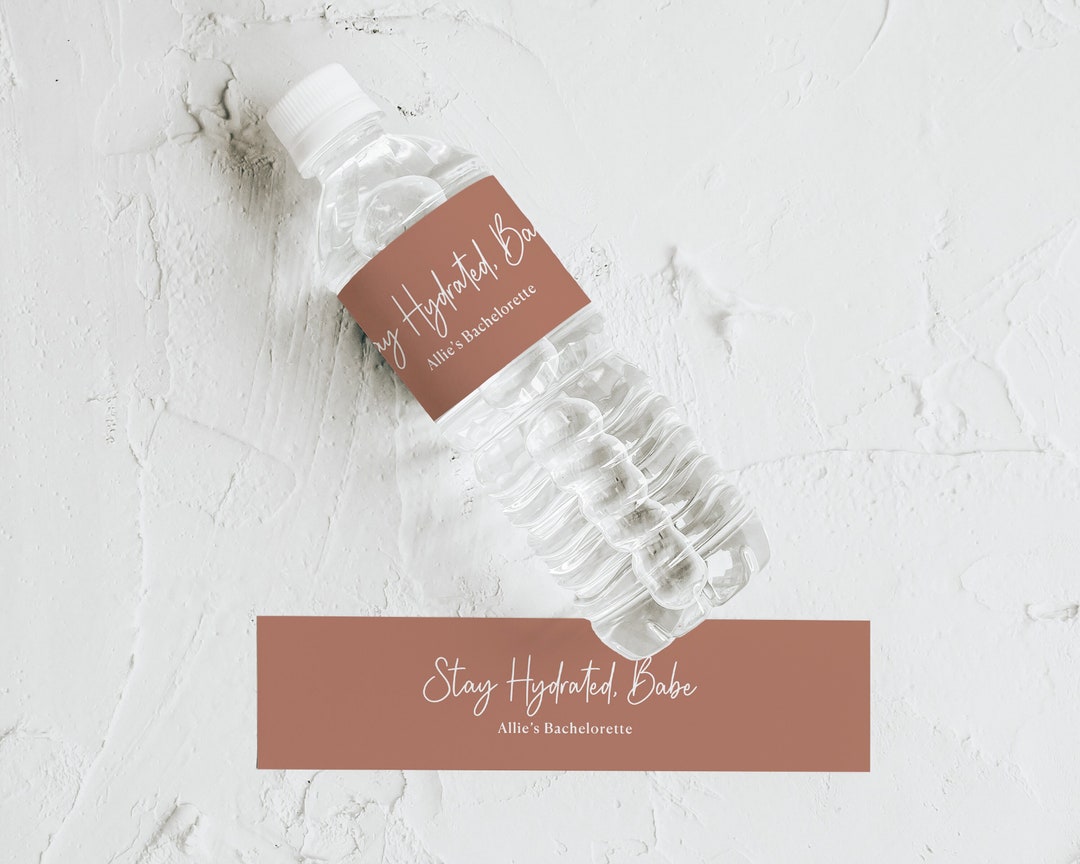 NEW! Bachelorette Water Bottle Labels | Personalized Waterproof Label ...