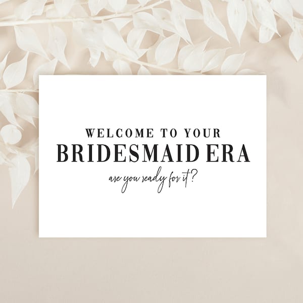 NEW! Bridesmaid Era Card | Bridesmaid Proposal | Maid of Honour | Wedding Party | Bridesmaid Card | Maid of Honor Era | Multipack Available