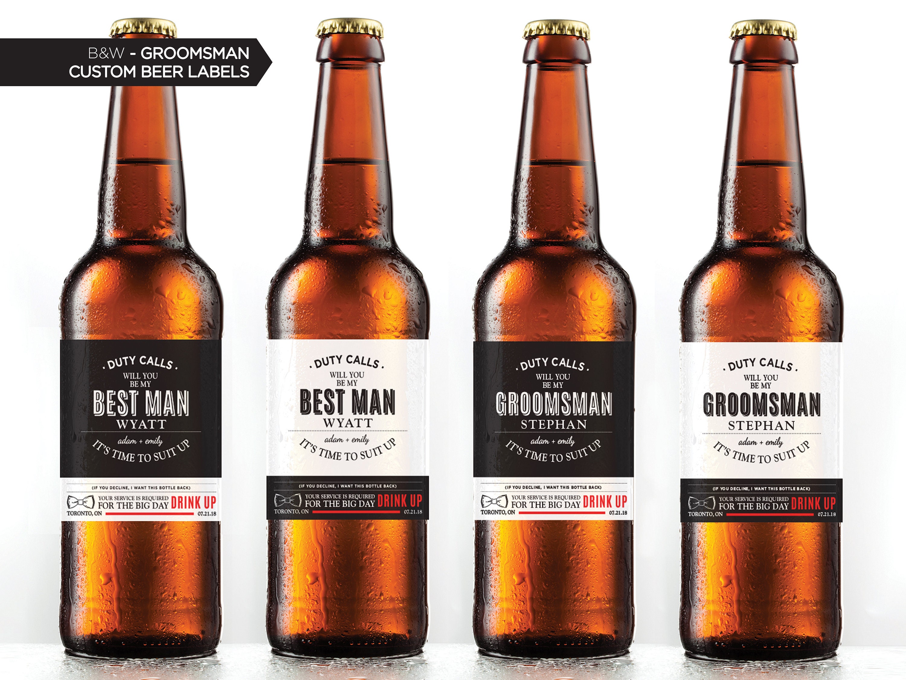 Will You Be My Groomsman/best Man Beer Labels Groomsmen - Etsy