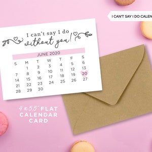 NEU! I Can't Say I Do Kalender Brautjungfer Vorschlag Karte | Brautjungfer Vorschlag | Brautjungfer Save The Date | Hochzeit | Multipack verfügbar