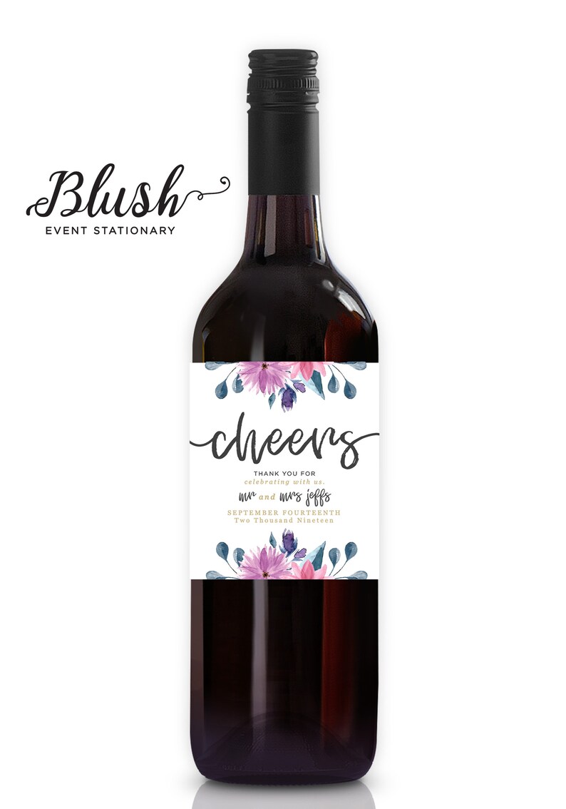 Personalized wedding wine bottle labels wedding favour etsy canada
