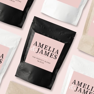 NOVIDADE! Sacola de lembrancinhas de casamento The Perfect Blend Coffee | Lembrancinha para chá de panela | Bolsa para lembrancinhas de café | Lembrancinha de casamento personalizada | Lembrancinha de chá