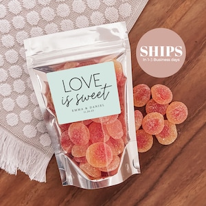 L'amour est un sac de cadeaux de mariage sucré | Cadeaux de mariage bonbons | Cadeau de mariage personnalisé | faveur du chocolat | Sacs à bonbons | Argent