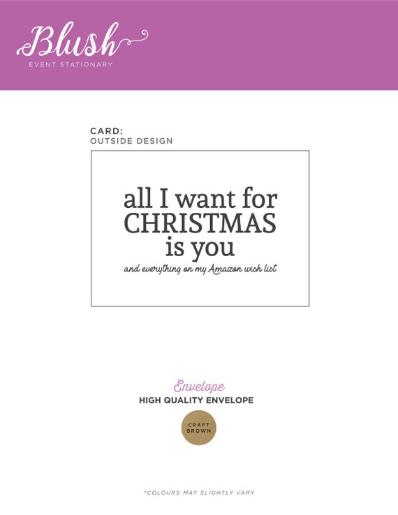 NEW Funny Christmas Card All I Want for Christmas is You & - Etsy NEW Funny Christmas Card All I Want for Christmas is You & - Etsy