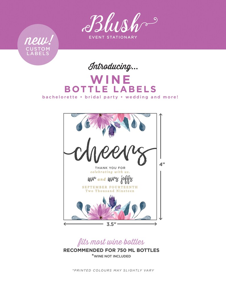 Personalized wedding wine bottle labels wedding favour etsy canada