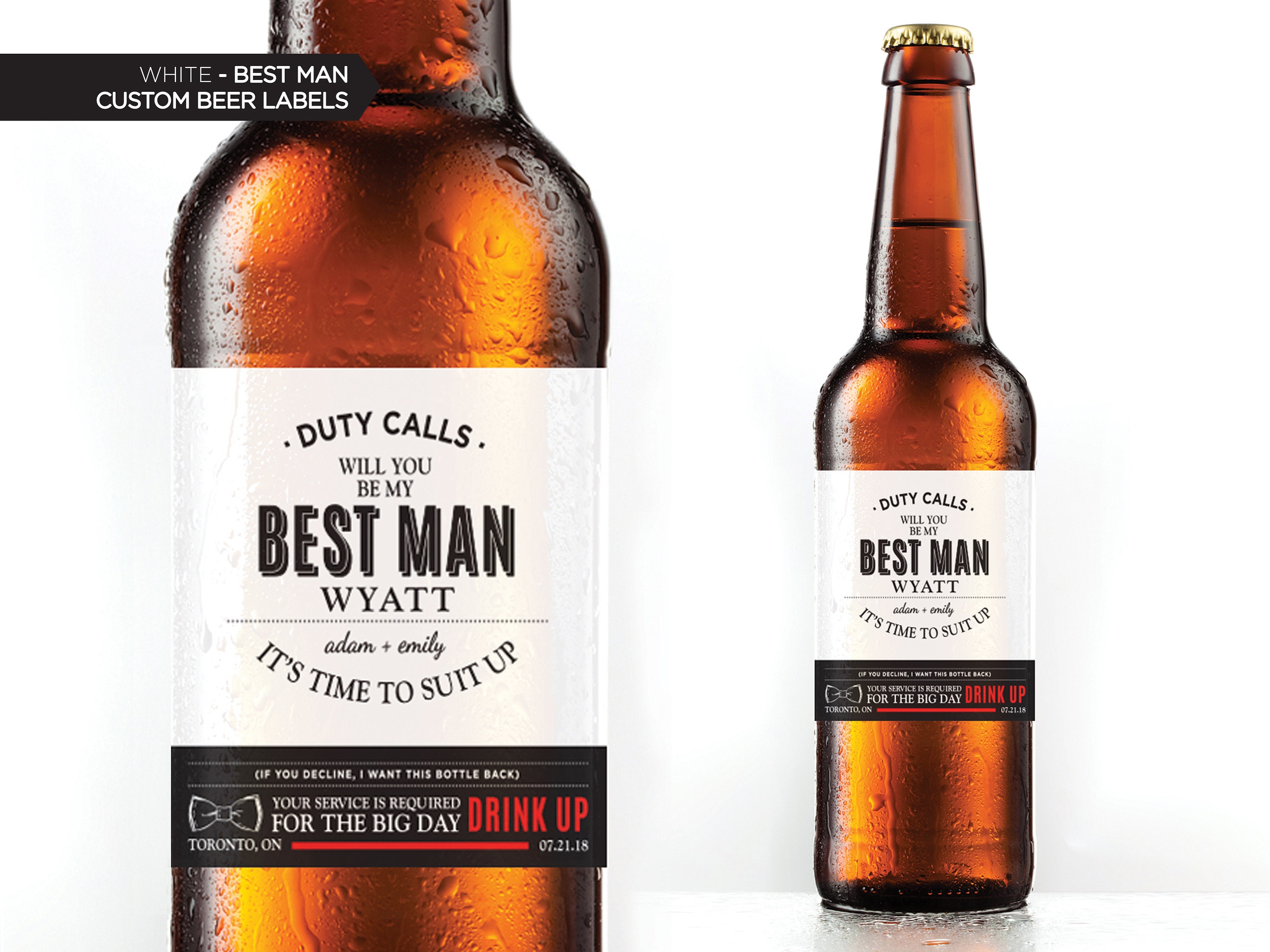 Will You Be My Groomsman/best Man Beer Labels | Groomsmen Proposal ...