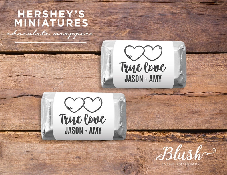 Affordable Edible Wedding Favors - Personalized Hershey's Miniatures