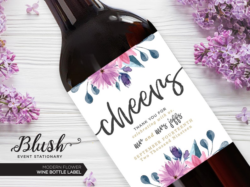 Personalized wedding wine bottle labels wedding favour etsy canada