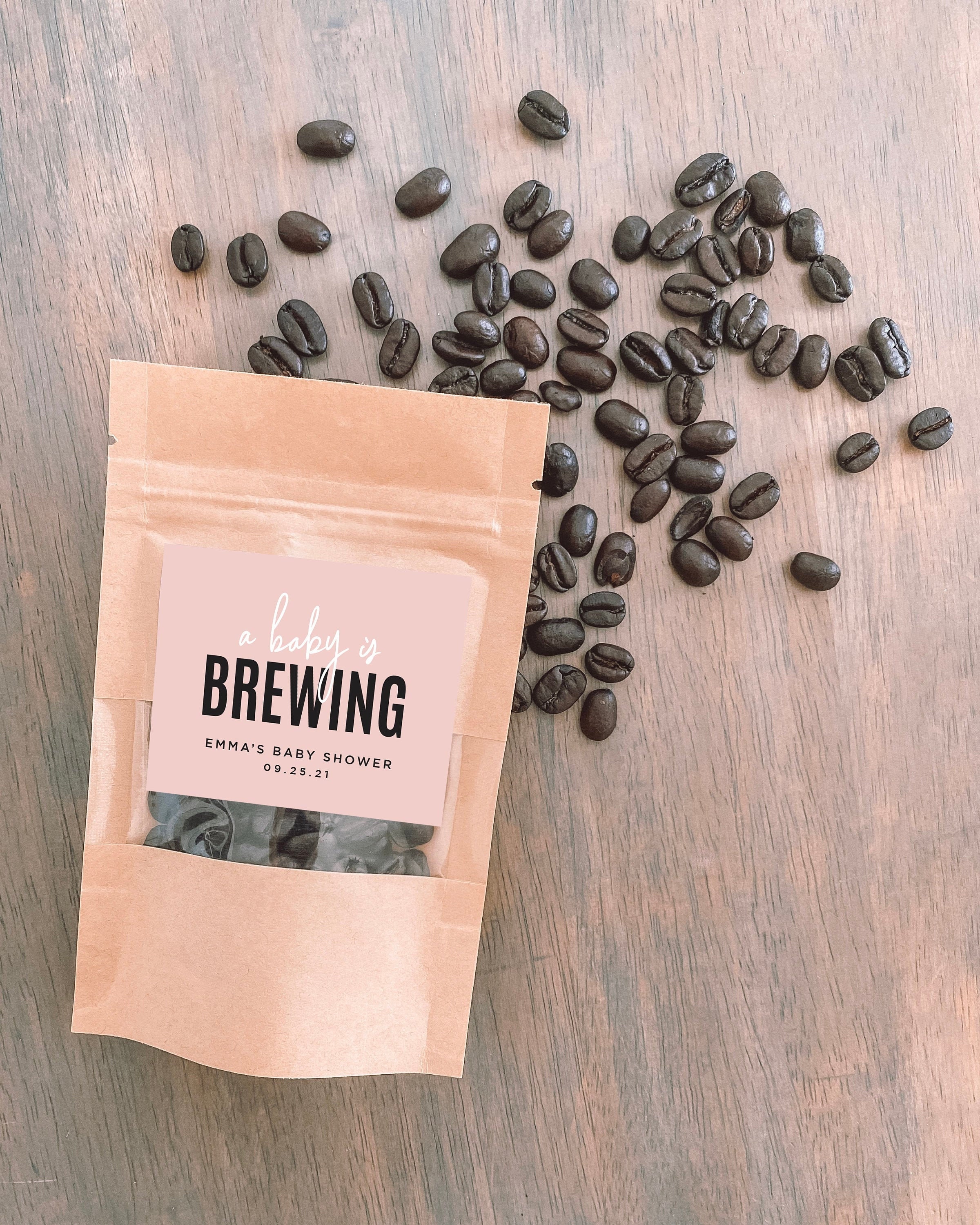 NEW A Baby Is Brewing Coffee Favour Bag Baby Shower Favour Etsy