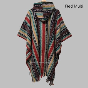 Cotton thick stripe thick poncho image 8