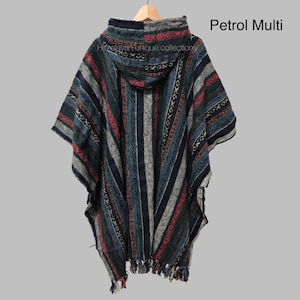 Cotton thick stripe thick poncho image 2