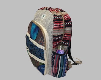 Hippie cotton hemp backpack