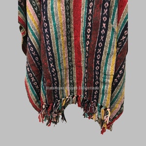 Cotton thick stripe thick poncho image 10