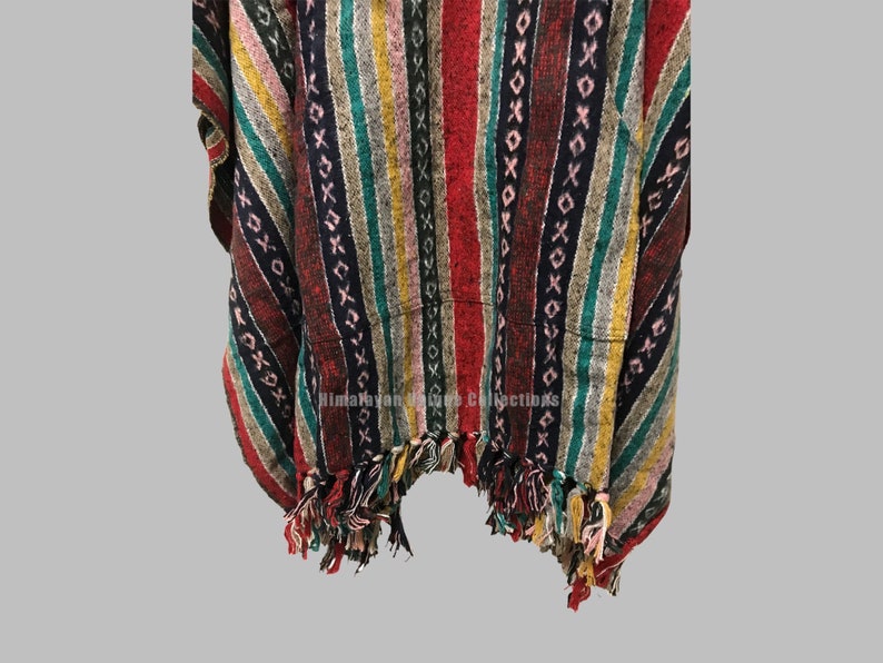 Cotton thick stripe thick poncho image 10