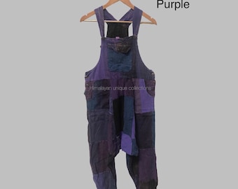 Hippie patch overalls