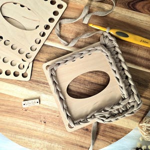 Square Wooden Crochet Basket Base: Tissue Box Cover DIY