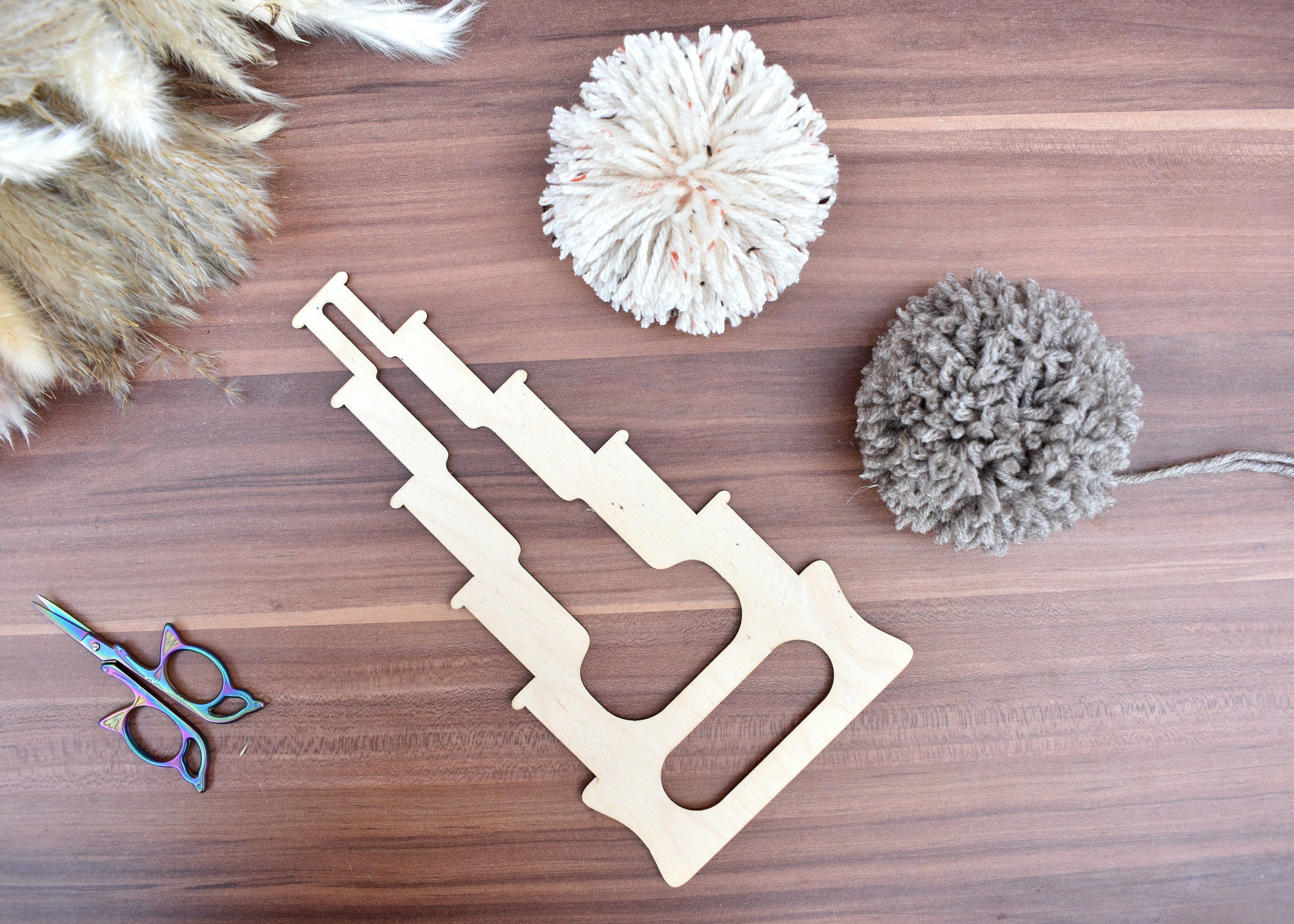 Wooden Pom Pom Maker: 6 Size Options, Craft Tool