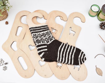 Wooden Sock Blockers: XL Knit Sock Dryer & Shaper (43-45 EU)