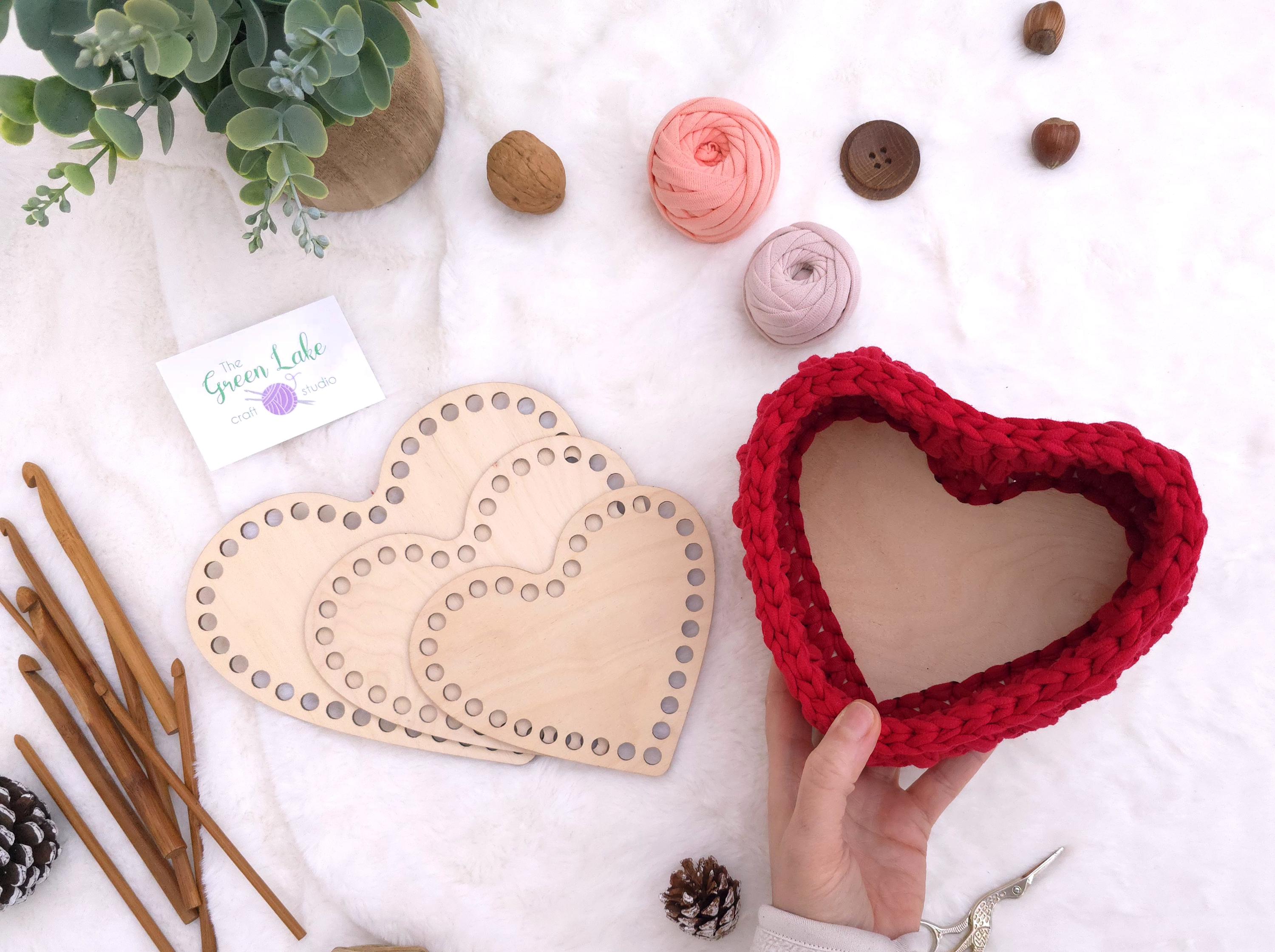 Alipis Lot De 5 Bases En Bois Pour Panier à Crochet, Base Pour Panier