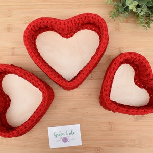 Heart wooden base for crochet basket Wooden bottom Heart shape Wooden basket bottom 15cm/17cm/20cm image 9