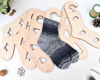 Wooden Sock Blockers: Size S, Knit Sock Dryer & Shaper