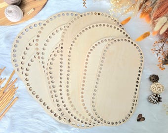 Oval Wooden Crochet Basket Bases: Nappy Caddy Bottom/Dolls mosesbassinet - Various Sizes