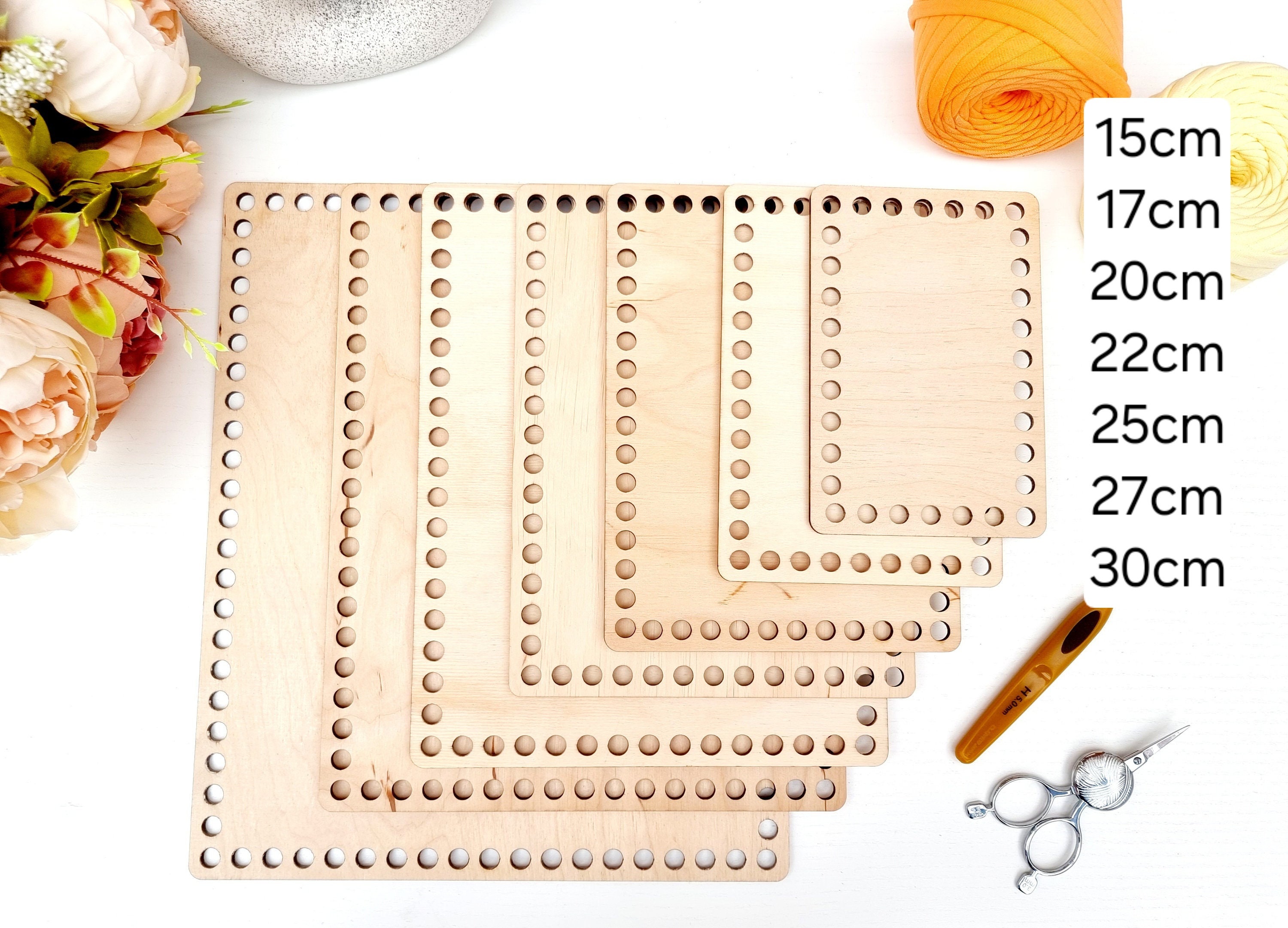 Base En Contreplaqué 70x40 Cm Pour Panier Crochet - Fond Osier Naturel - Accessoire Tressage DIY
